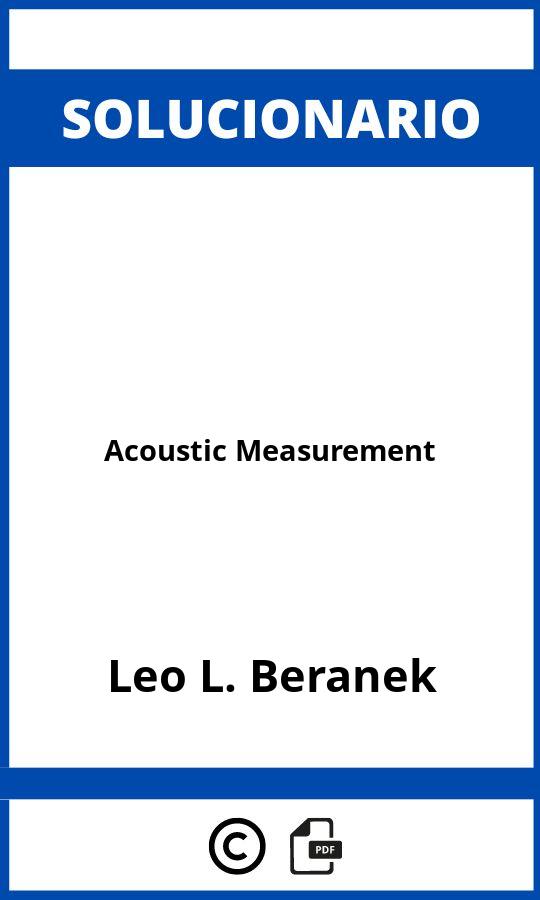 Solucionario Acoustic Measurement