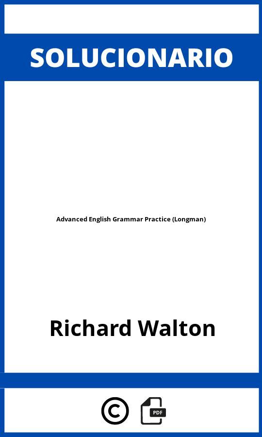 Solucionario Advanced English Grammar Practice (Longman)
