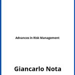Solucionario Advances in Risk Management