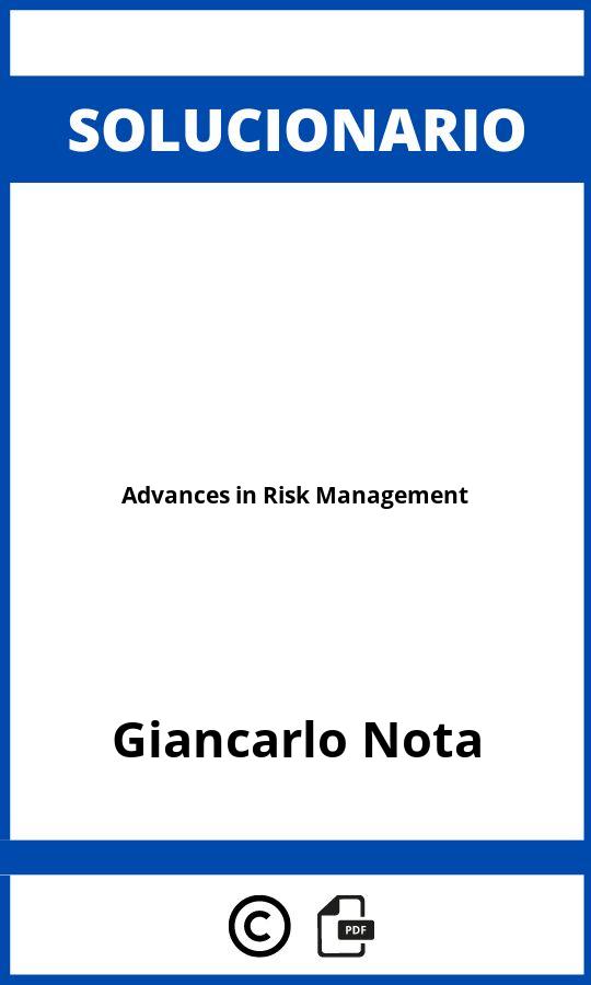 Solucionario Advances in Risk Management