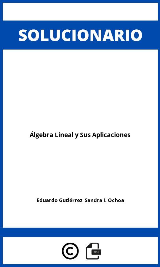 Solucionario Álgebra Lineal y Sus Aplicaciones