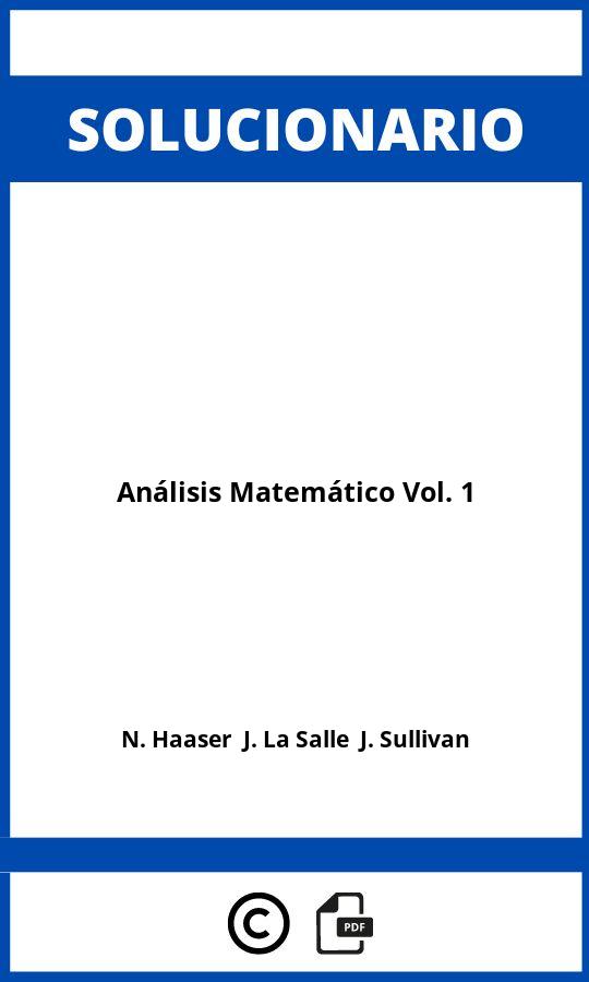 Solucionario Análisis Matemático Vol. 1
