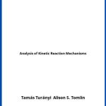 Solucionario Analysis of Kinetic Reaction Mechanisms