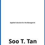 Solucionario Applied Calculus for the Managerial