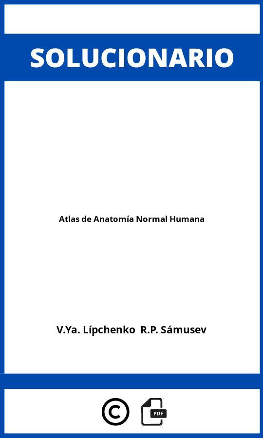 Solucionario Atlas de Anatomía Normal Humana