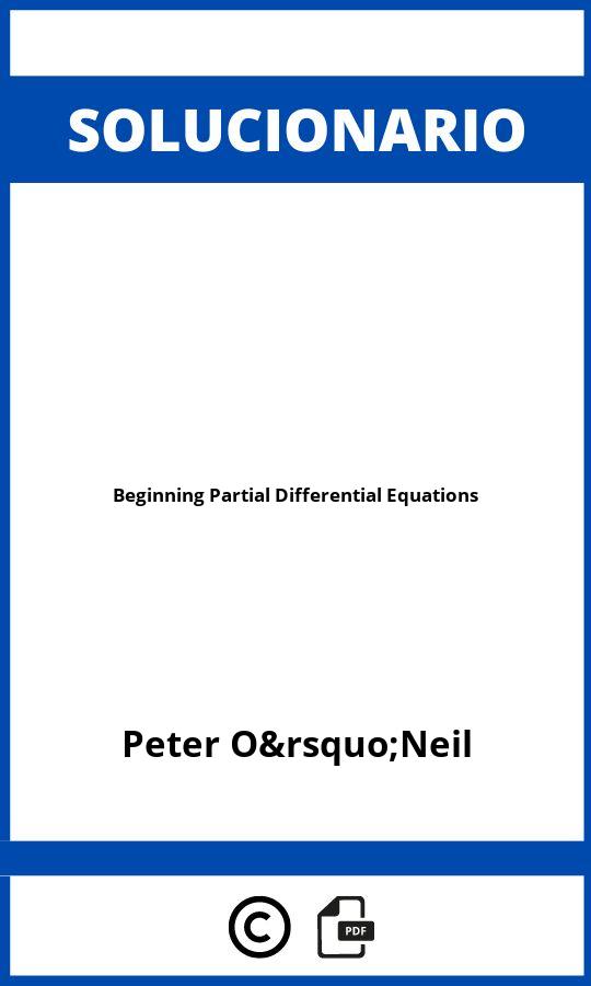 Solucionario Beginning Partial Differential Equations