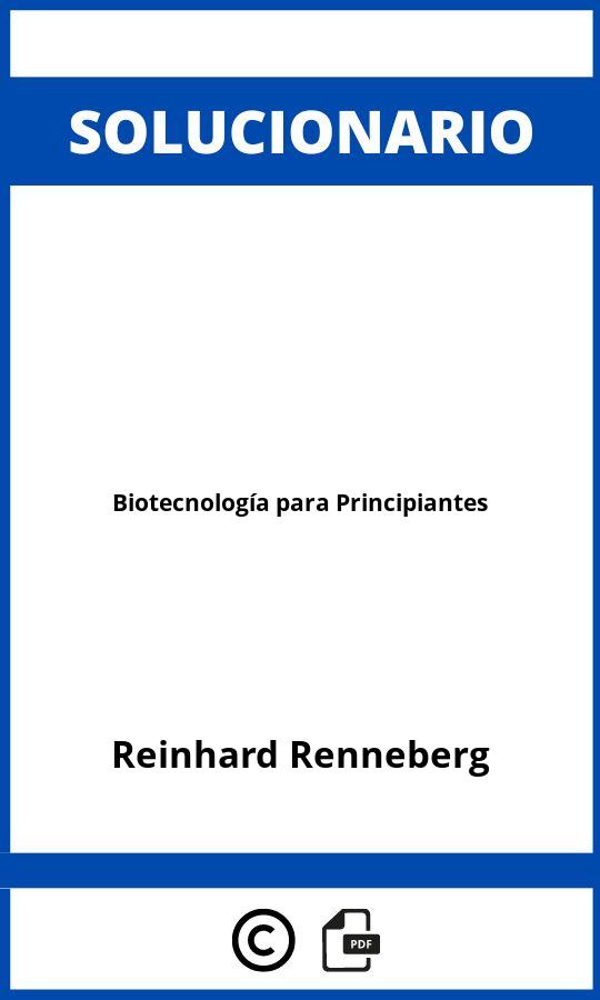 Solucionario Biotecnología para Principiantes