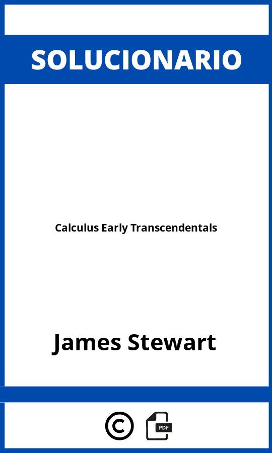 Solucionario Calculus Early Transcendentals