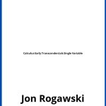 Solucionario Calculus Early Transcendentals Single Variable