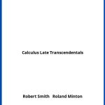Solucionario Calculus Late Transcendentals