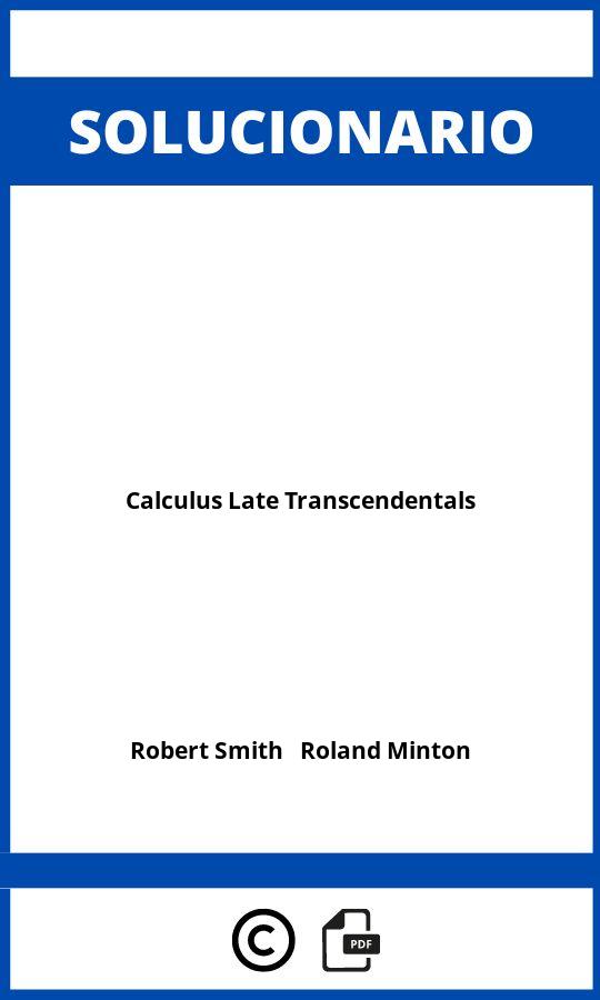 Solucionario Calculus Late Transcendentals