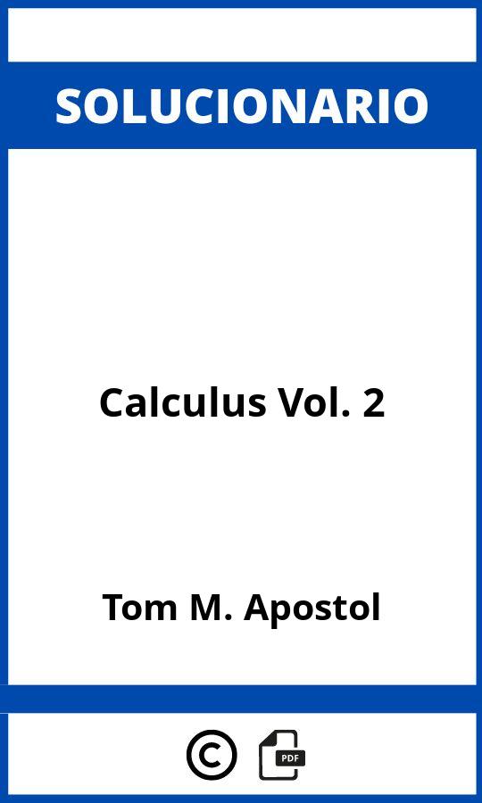 Solucionario Calculus Vol. 2