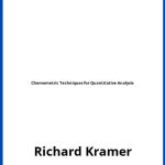 Solucionario Chemometric Techniques for Quantitative Analysis