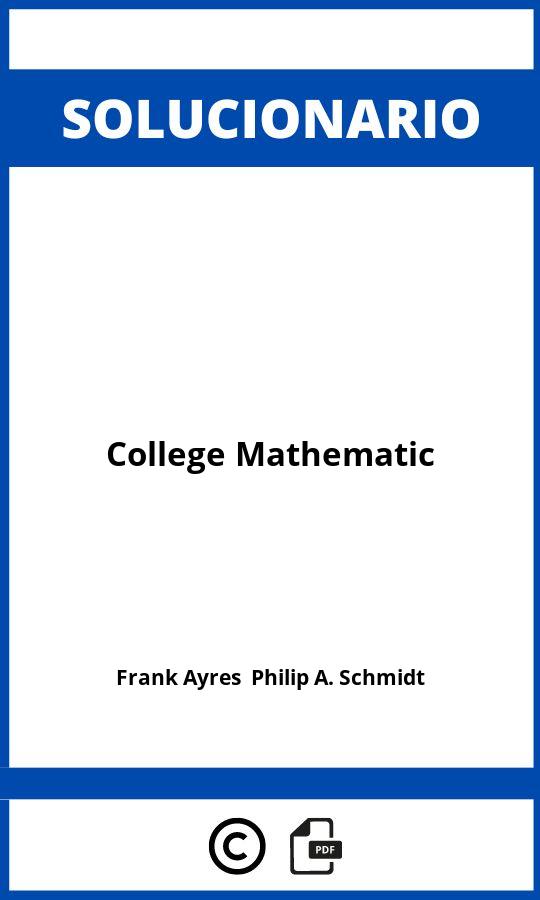 Solucionario College Mathematic