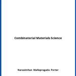 Solucionario Combinatorial Materials Science