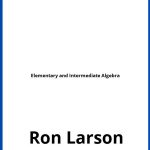 Solucionario Elementary and Intermediate Algebra