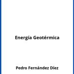Solucionario Energía Geotérmica