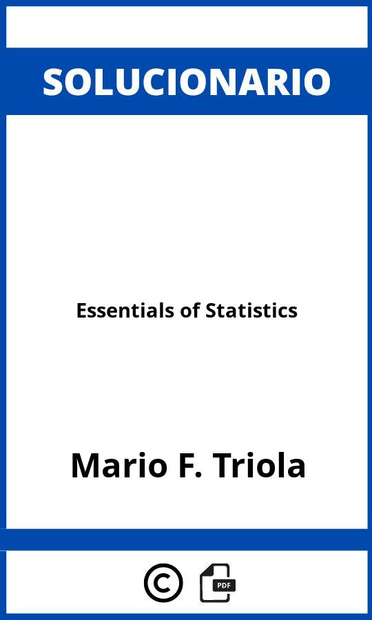 Solucionario Essentials of Statistics