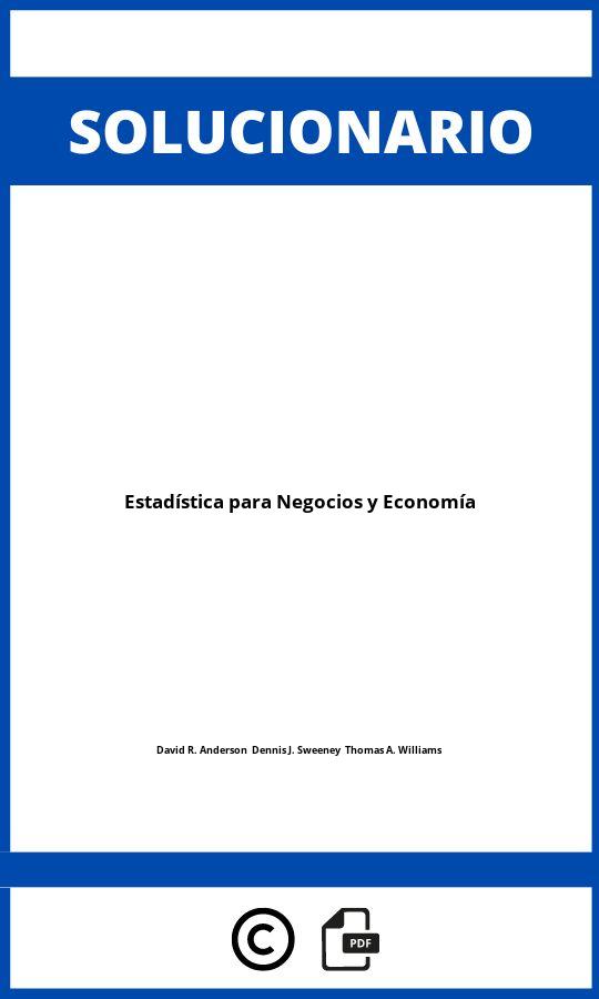 Solucionario Estadística para Negocios y Economía
