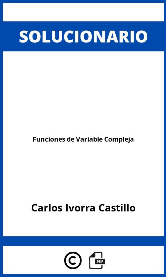 Solucionario Funciones de Variable Compleja