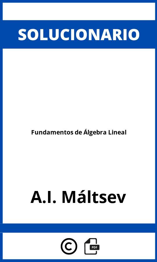 Solucionario Fundamentos de Álgebra Lineal