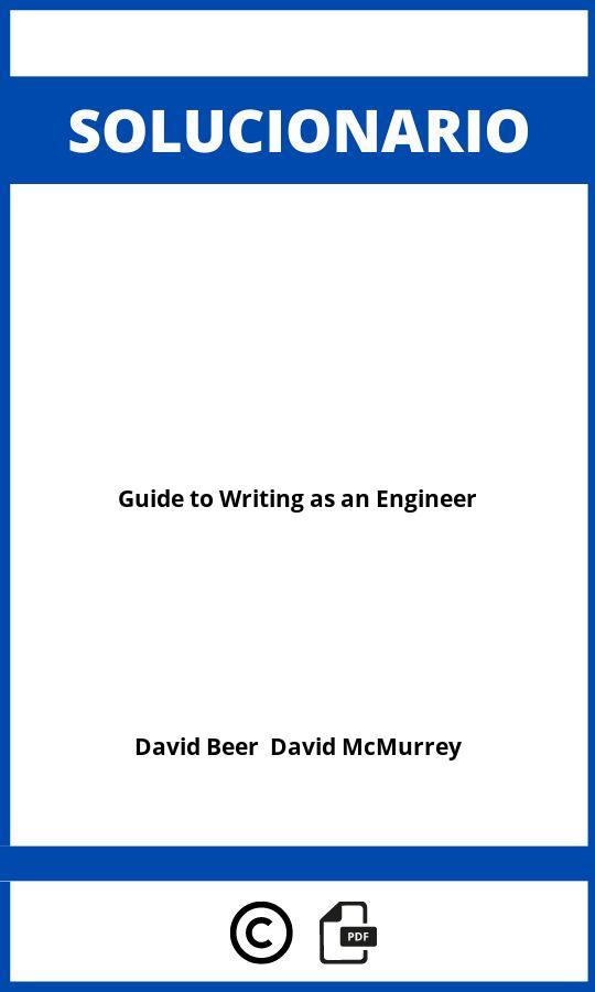 Solucionario Guide to Writing as an Engineer