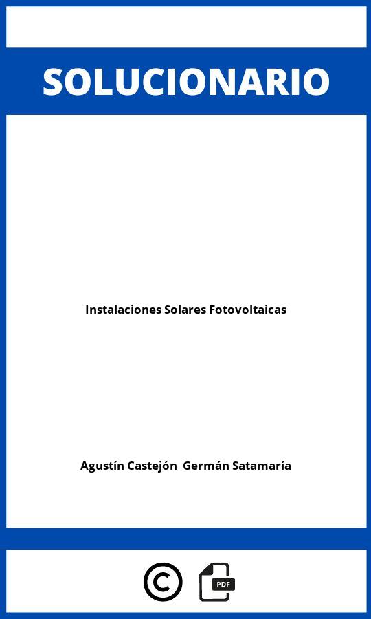 Solucionario Instalaciones Solares Fotovoltaicas