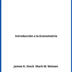 Solucionario Introducción a la Econometría