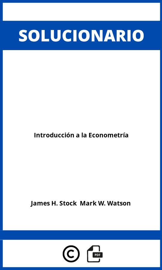 Solucionario Introducción a la Econometría