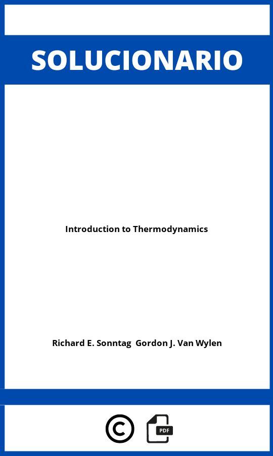 Solucionario Introduction to Thermodynamics
