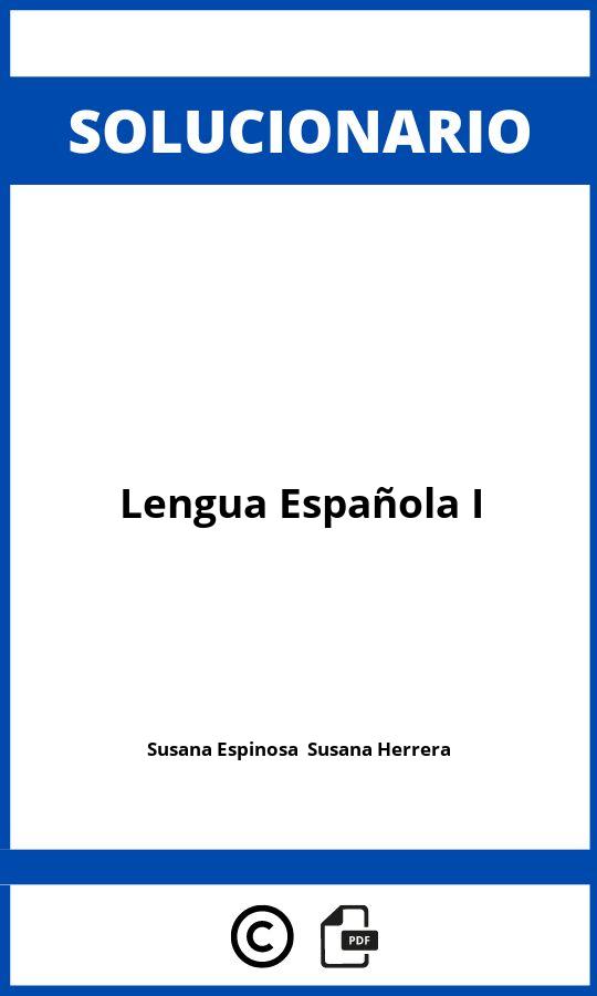 Solucionario Lengua Española I