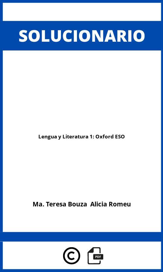 Solucionario Lengua y Literatura 1: Oxford ESO