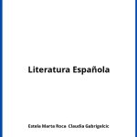 Solucionario Literatura Española