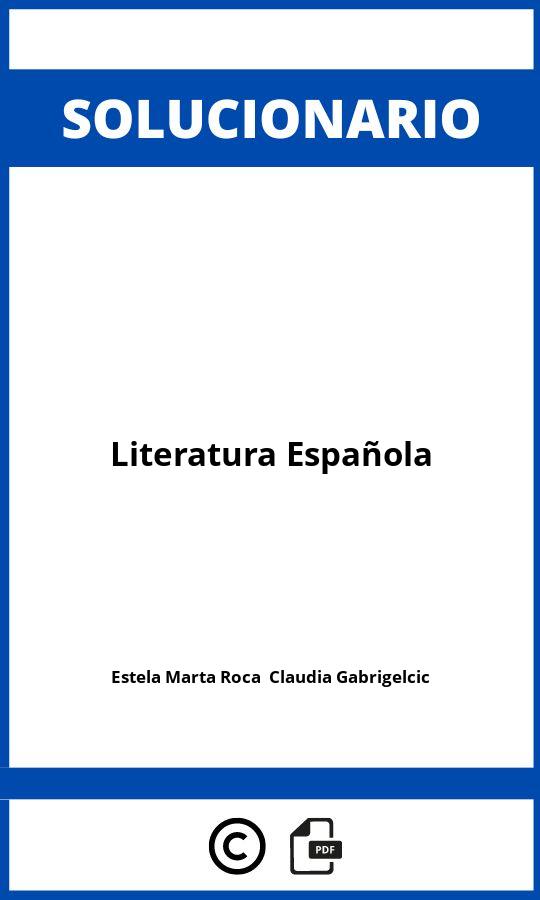Solucionario Literatura Española