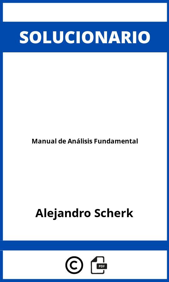 Solucionario Manual de Análisis Fundamental