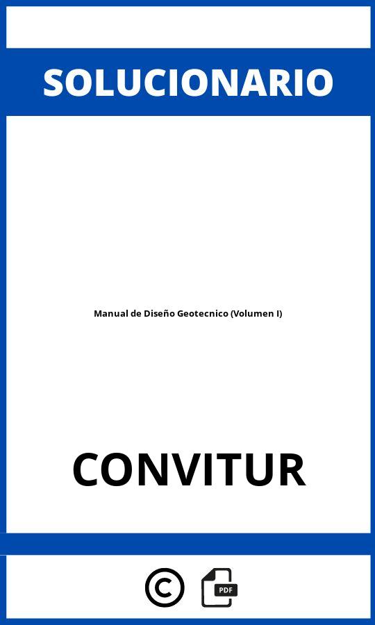 Solucionario Manual de Diseño Geotecnico (Volumen I)
