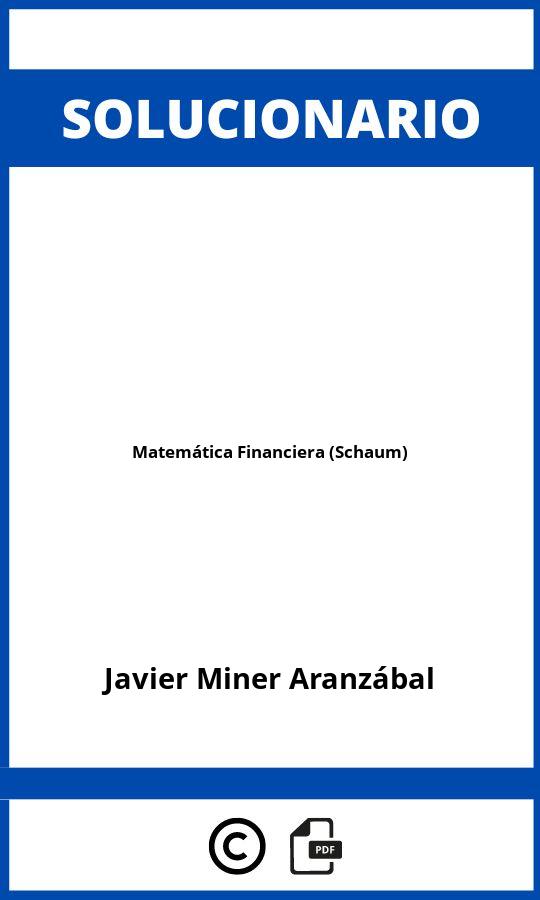 Solucionario Matemática Financiera (Schaum)