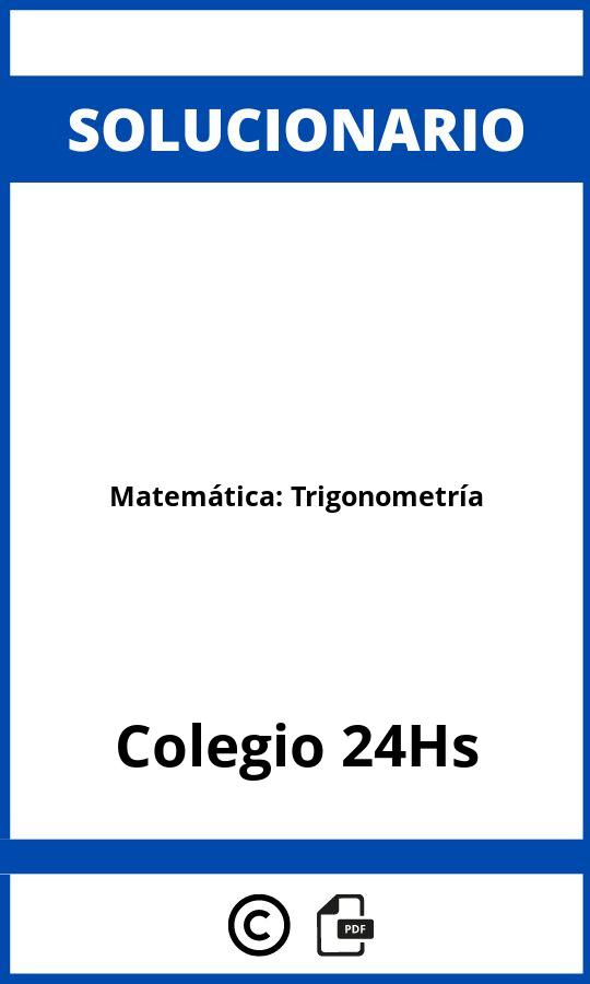 Solucionario Matemática: Trigonometría