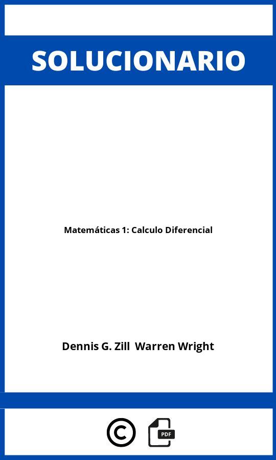 Solucionario Matemáticas 1: Calculo Diferencial