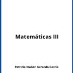 Solucionario Matemáticas III