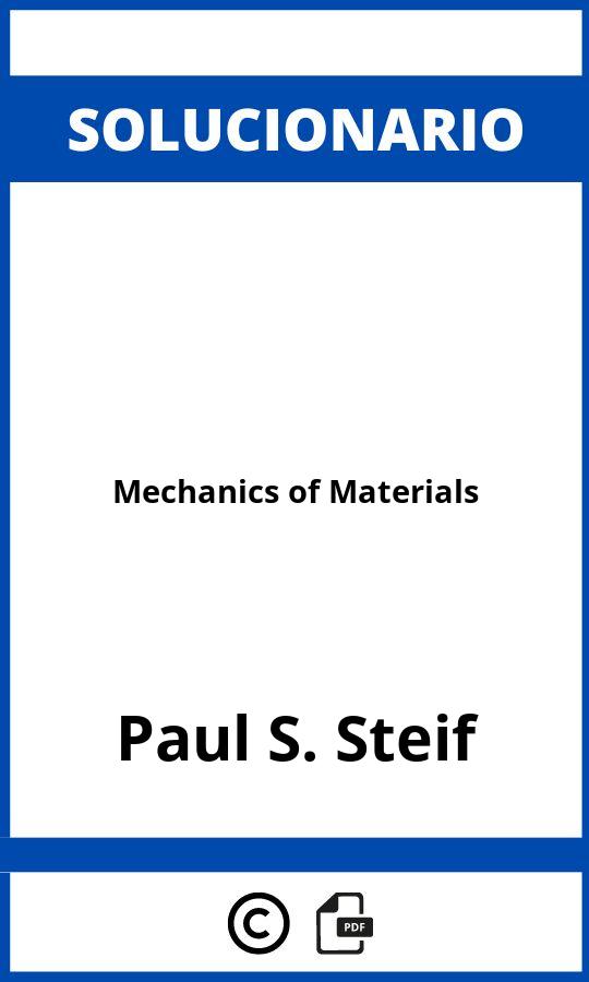 Solucionario Mechanics of Materials