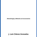 Solucionario Metodología y Métodos en Econometría
