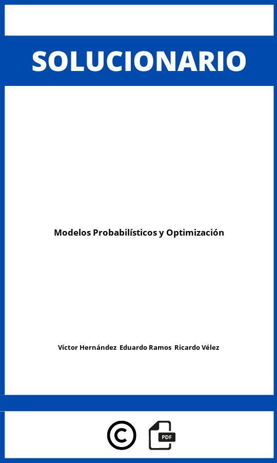 Solucionario Modelos Probabilísticos y Optimización
