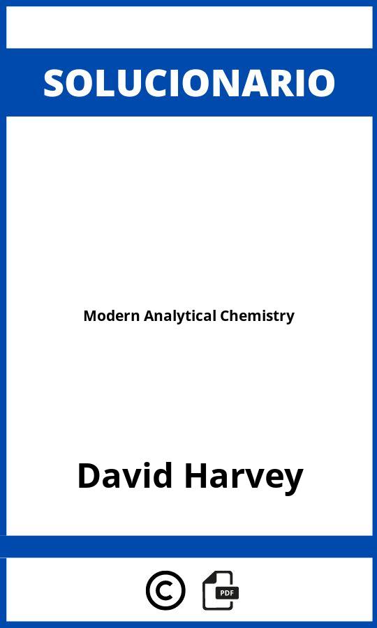 Solucionario Modern Analytical Chemistry