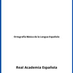 Solucionario Ortografía Básica de la Lengua Española