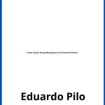 Solucionario Power Supply: Energy Management and Catenary Problems