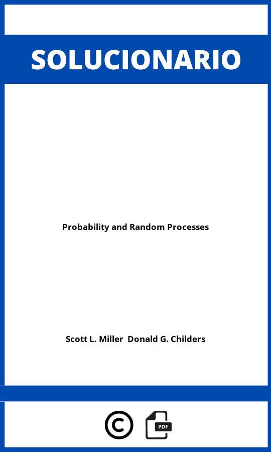 Solucionario Probability and Random Processes