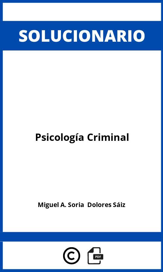 Solucionario Psicología Criminal