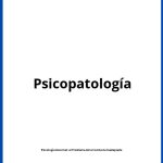 Solucionario Psicopatología