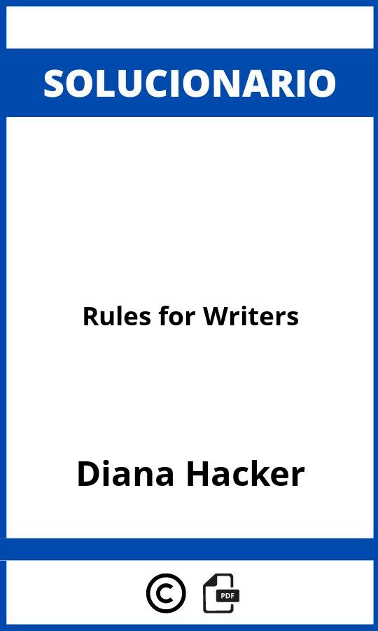 Solucionario Rules for Writers